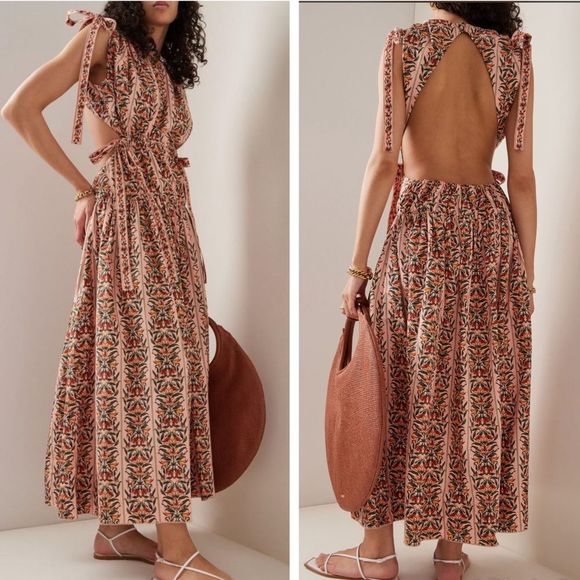 Agua by Agua Bendita Dresses & Skirts - NEW Agua by Agua Bendita Guaguanco Monarca Rosa Cotton Midi Dress Large